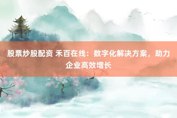 股票炒股配資 禾百在線：數(shù)字化解決方案，助力企業(yè)高效增長(zhǎng)